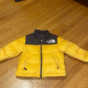 NORTHFACE colorblock black and yellow